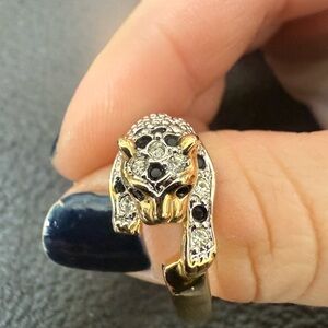 Gorgeous Gold and Silver Panther Ring